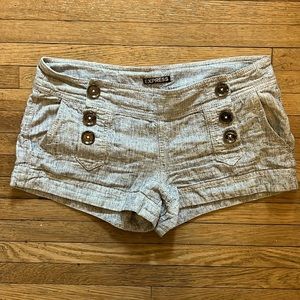 Express- grey double buttoned shorts